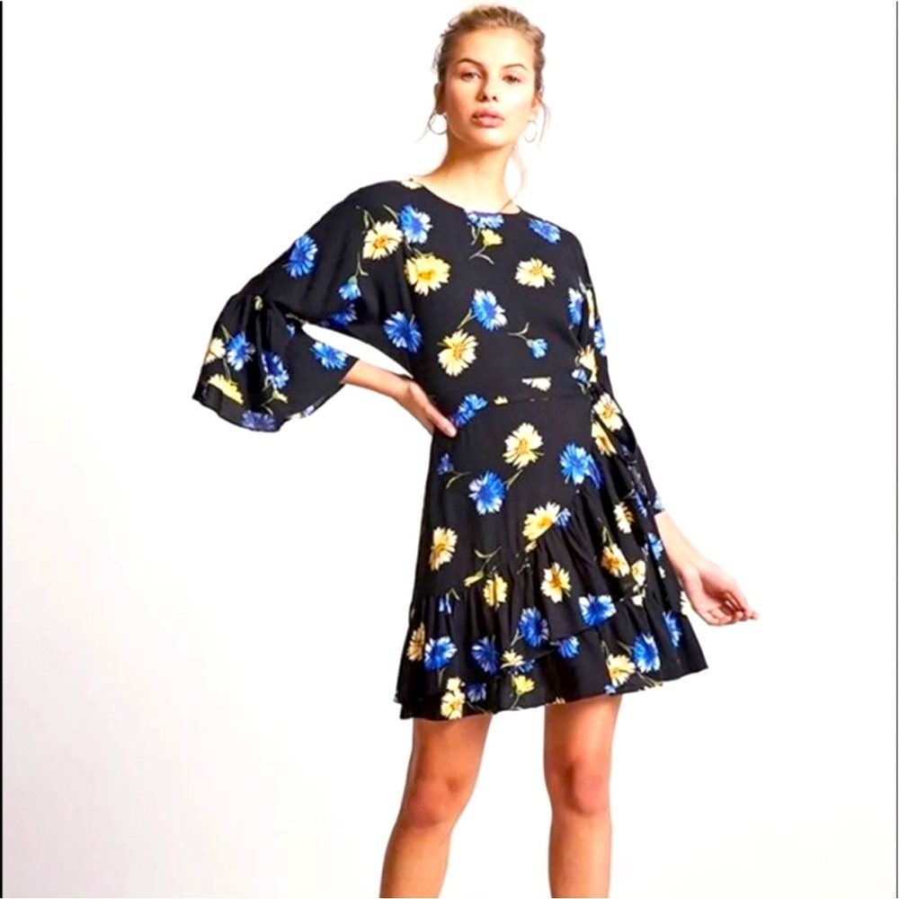 EC F21 Floral Faux Wrap Dress